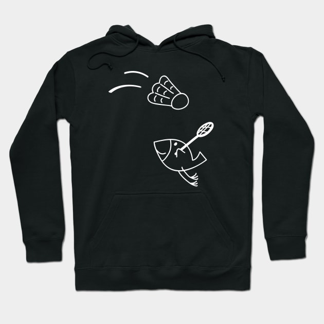 Badminton Bird Hoodie by katelein